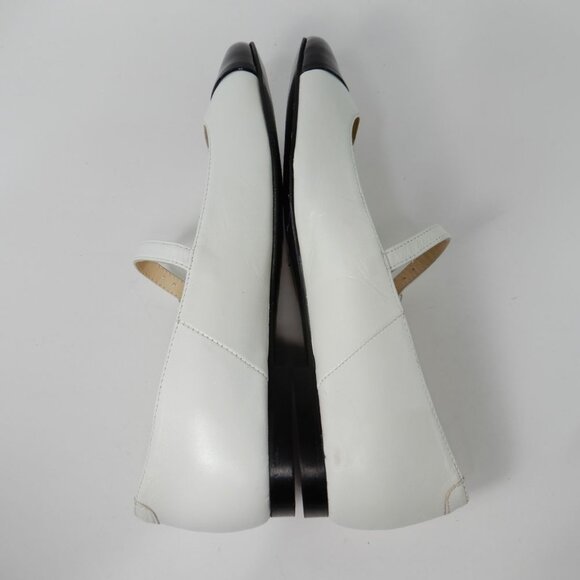 ALOHAS Musa Leather Mary Jane Ballet Flat EU 38 7.5 Bicolor Black Cream NEW $180 - Picture 9 of 16